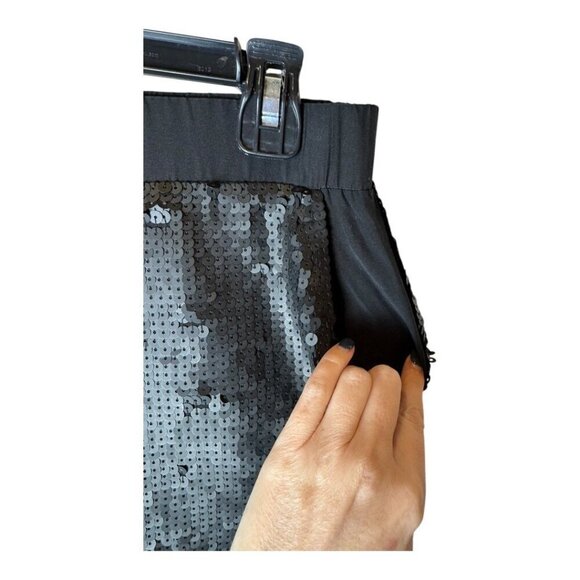Elizabeth and James Shorts Women XS Black Elastic Waist Pull On Sequins Party - Picture 3 of 6